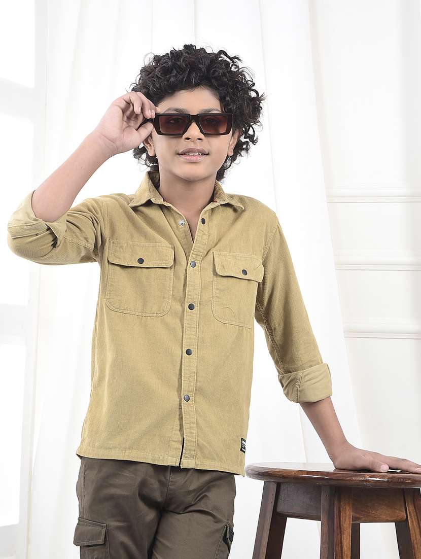 boys collared long sleeve shirt