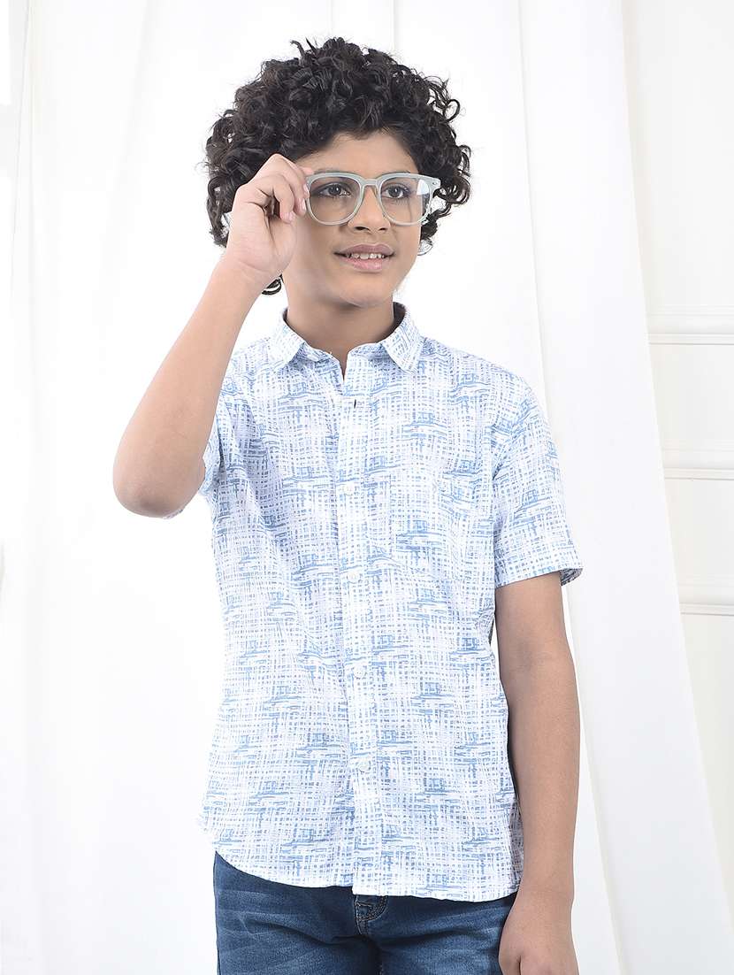 boys collared short sleeve shirt