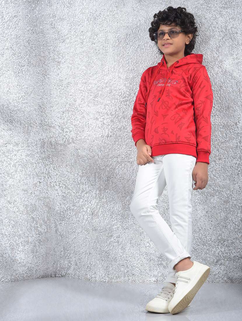 boys printed long sleeve hooded sweatshirt - 22244325 -  Standard Image - 5