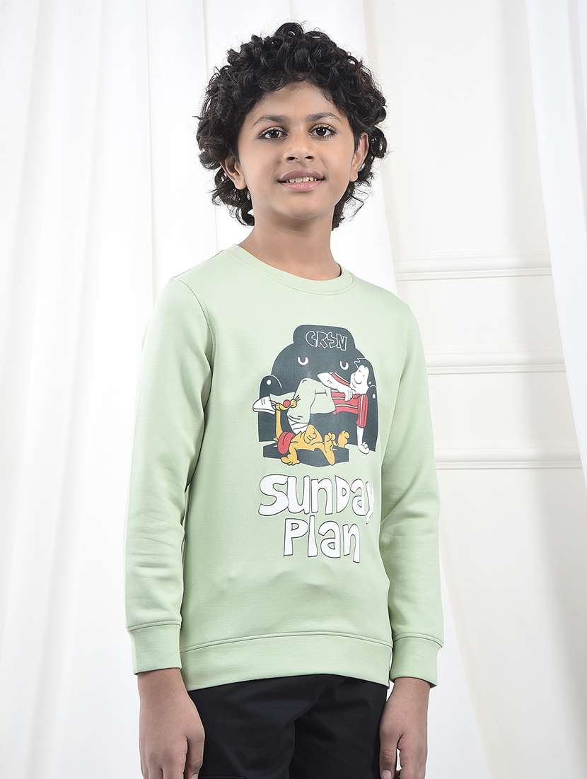 boys printed long sleeve sweatshirt