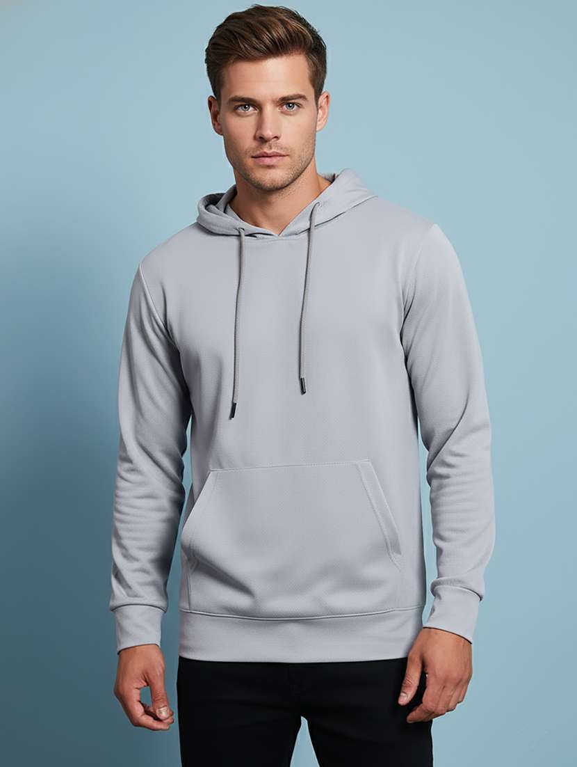 men solid long sleeve regular fit sweatshirt