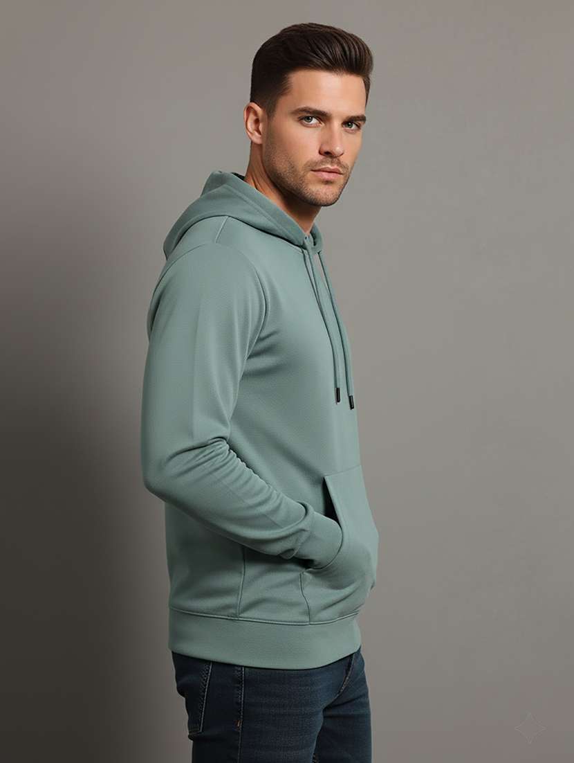 men solid long sleeve regular fit sweatshirt