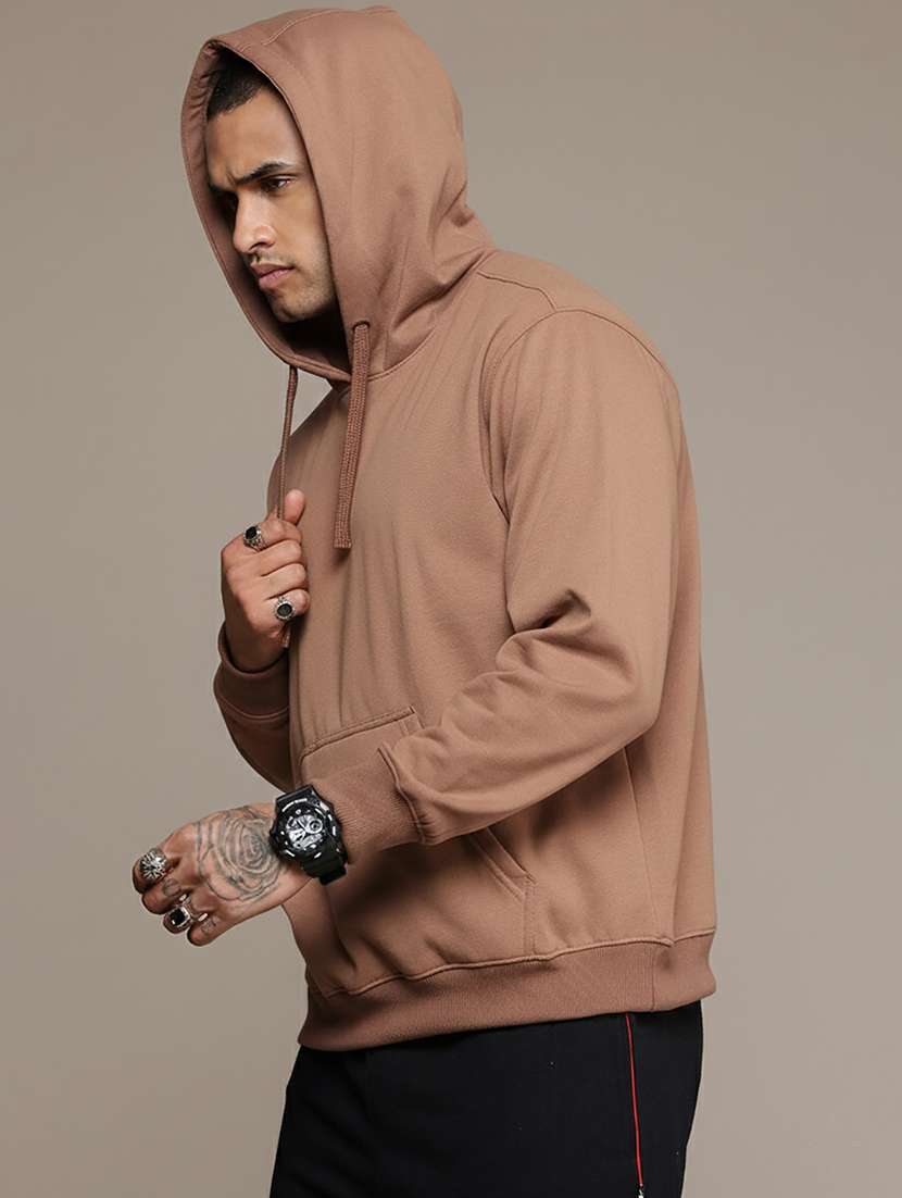 men solid long sleeve regular fit sweatshirt