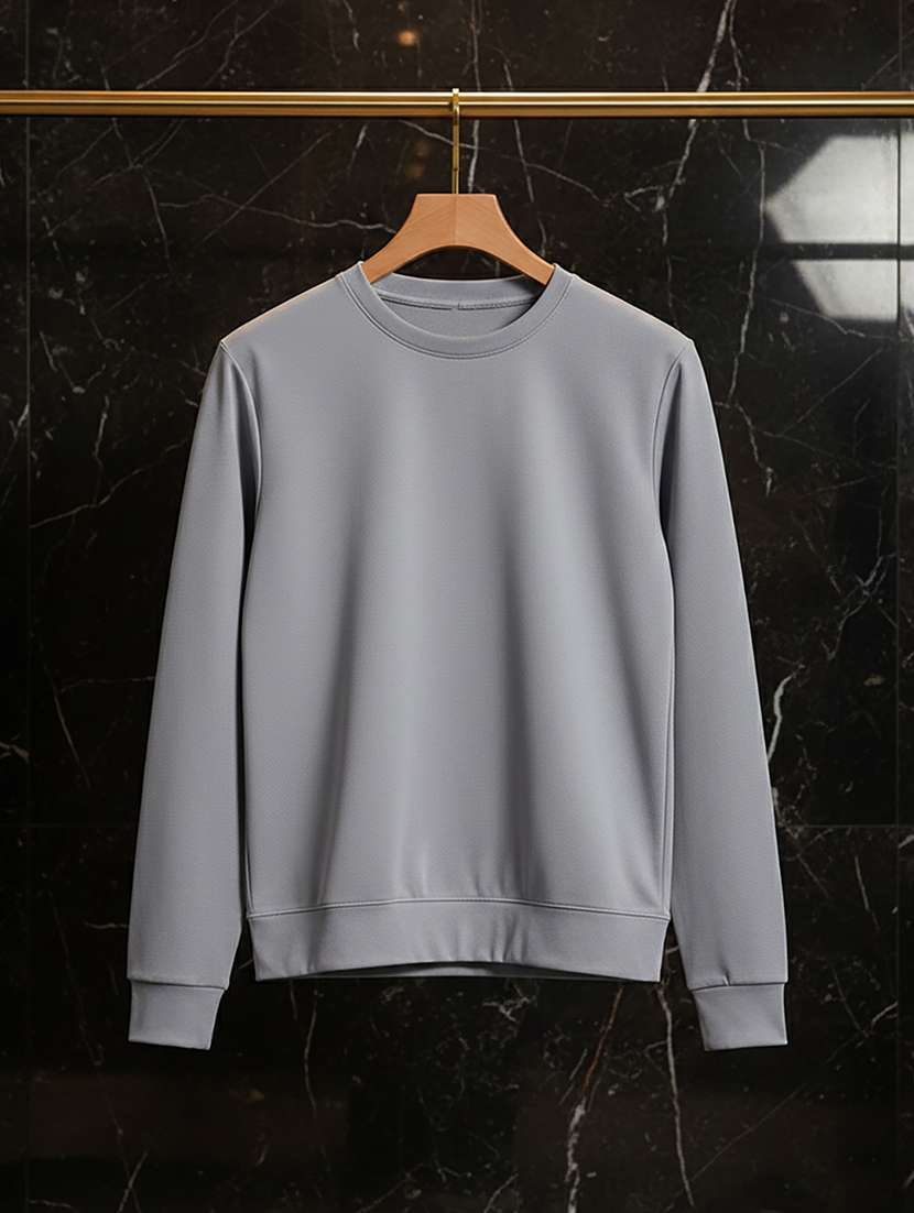 men solid long sleeve regular fit sweatshirt - 22244382 -  Standard Image - 3