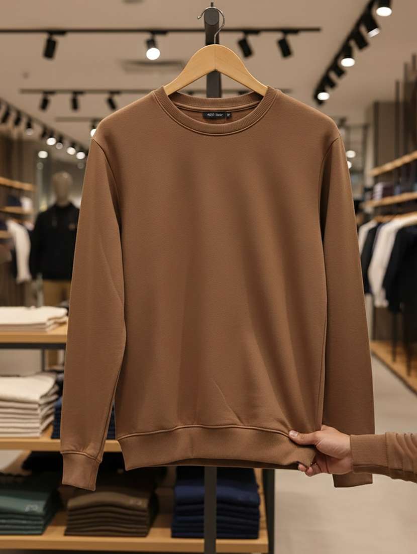 men solid long sleeve regular fit sweatshirt - 22244383 -  Standard Image - 3