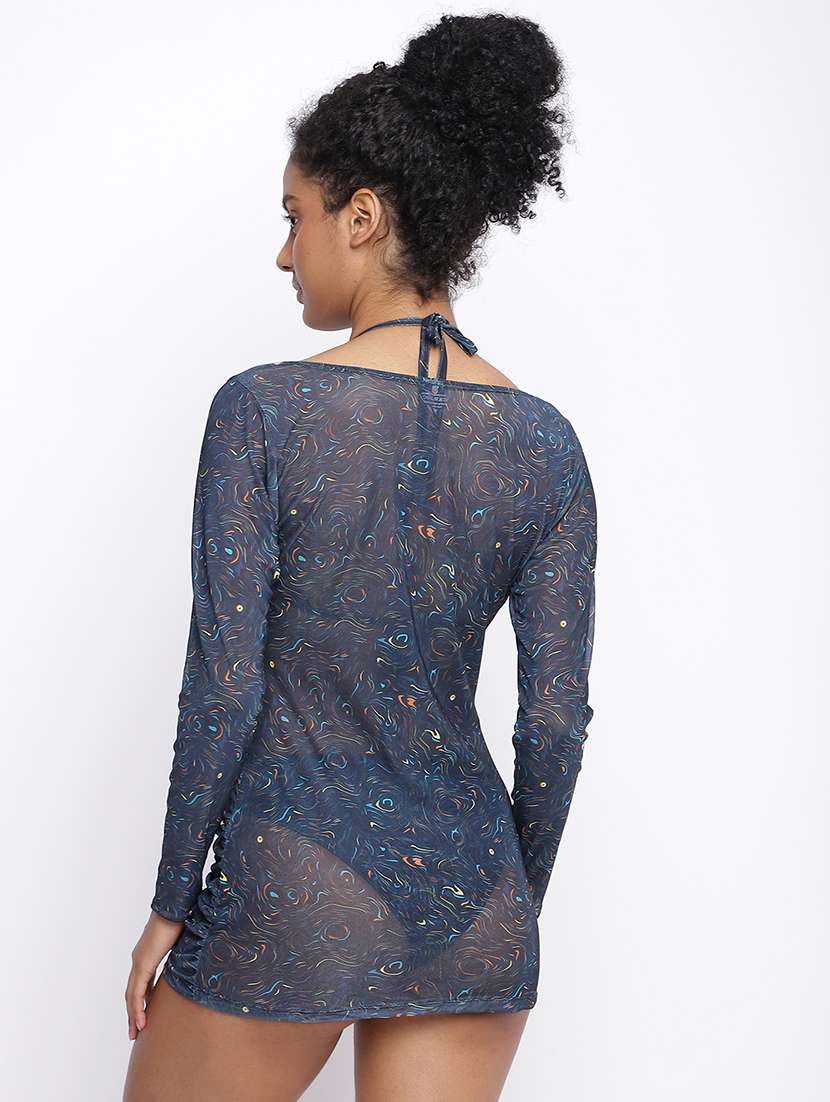 women printed swimwear bikini set with coverup - 22244421 -  Standard Image - 3