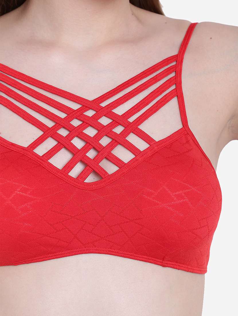 women solid lightly padded bralette - 22245660 -  Standard Image - 3