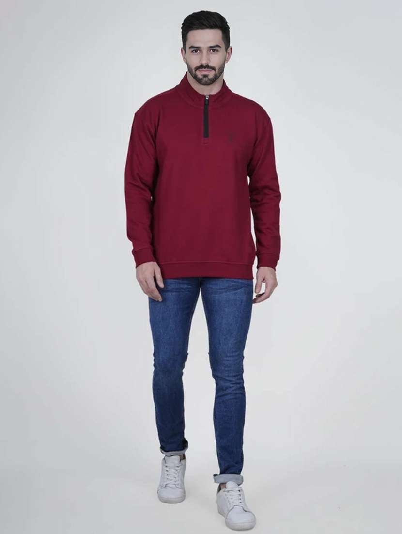 men solid long sleeve regular fit sweatshirt - 22245669 -  Standard Image - 3