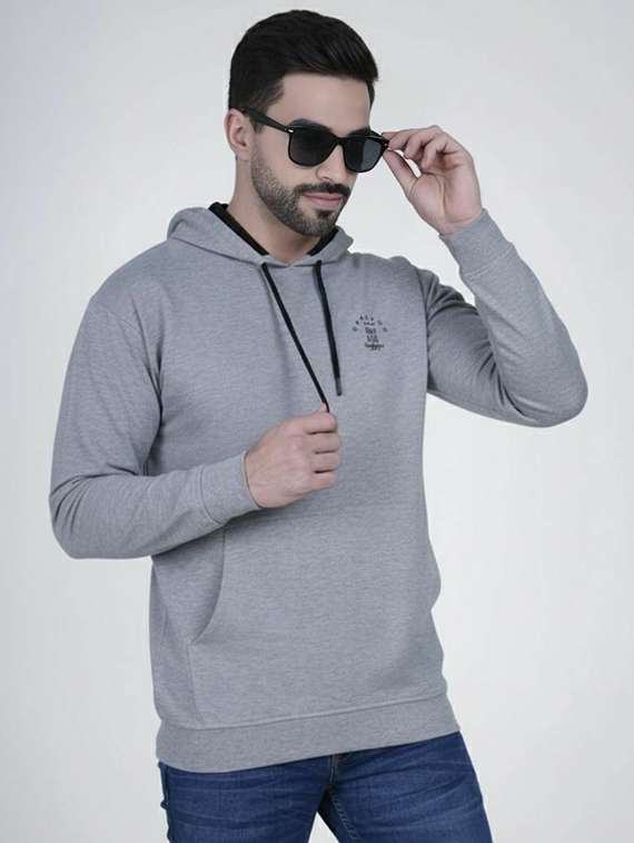 men solid long sleeve regular fit sweatshirt