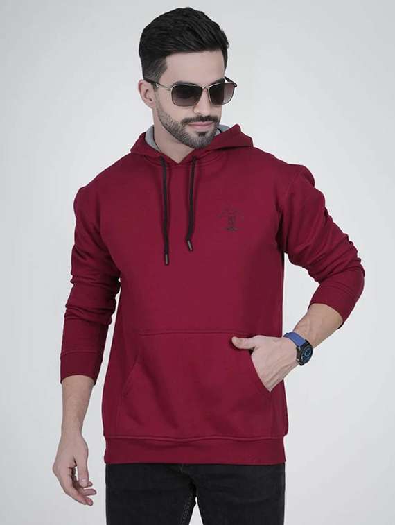 men solid long sleeve regular fit sweatshirt