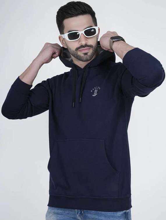 men solid long sleeve regular fit sweatshirt