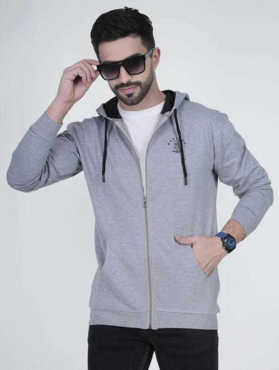 men solid long sleeve regular fit sweatshirt