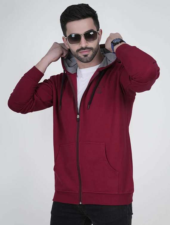 men solid long sleeve regular fit sweatshirt