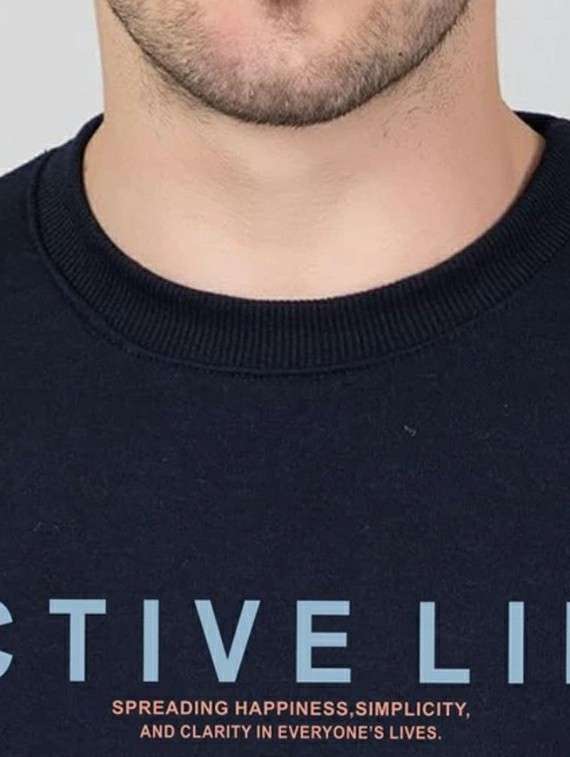 men typographic long sleeve regular fit sweatshirt - 22245681 -  Standard Image - 3