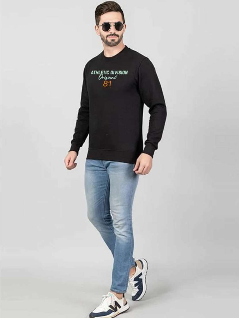 men typographic long sleeve regular fit sweatshirt - 22245685 -  Standard Image - 3