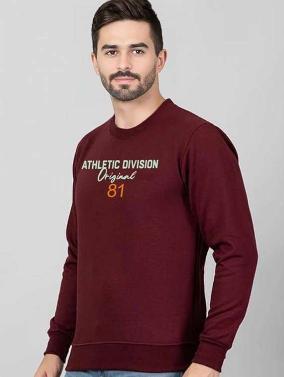men typographic long sleeve regular fit sweatshirt