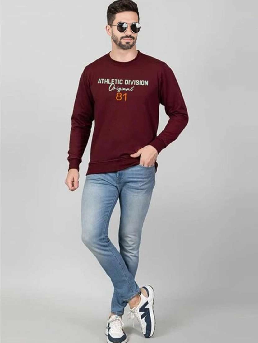 men typographic long sleeve regular fit sweatshirt - 22245686 -  Standard Image - 3