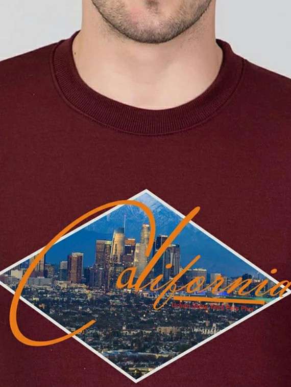 men printed long sleeve regular fit sweatshirt - 22245689 -  Standard Image - 3