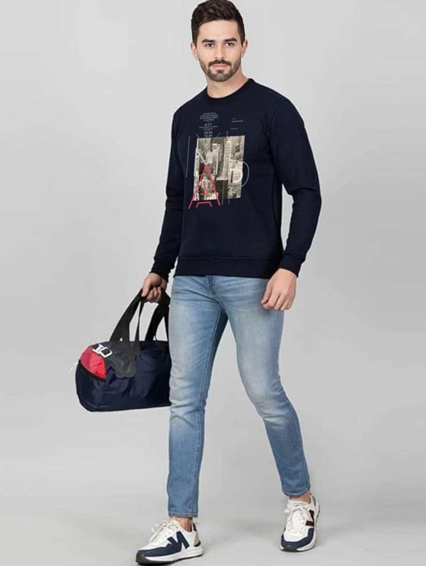 men printed long sleeve regular fit sweatshirt - 22245692 -  Standard Image - 3