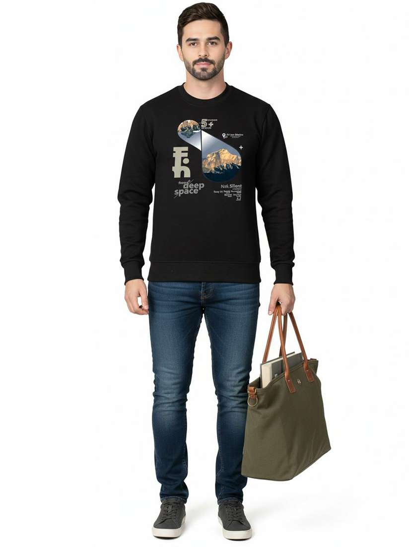 men printed long sleeve regular fit sweatshirt - 22245694 -  Standard Image - 3