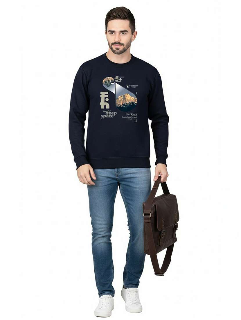 men printed long sleeve regular fit sweatshirt - 22245696 -  Standard Image - 3