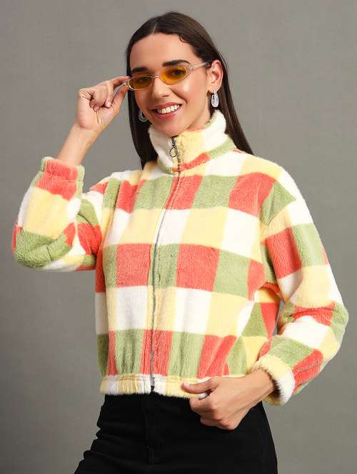  women checkered long sleeve sweatshirt - 22245710 -  Standard Image - 0