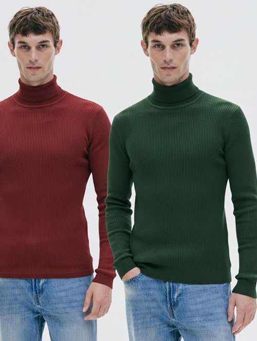 men pack of 2 solid long sleeve pullover - 22246154 -  Standard Image - 0
