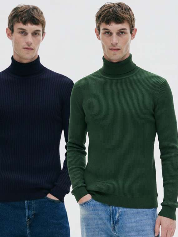 men pack of 2 solid long sleeve pullover