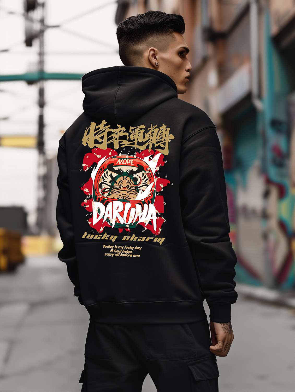 men printed long sleeve regular fit sweatshirt