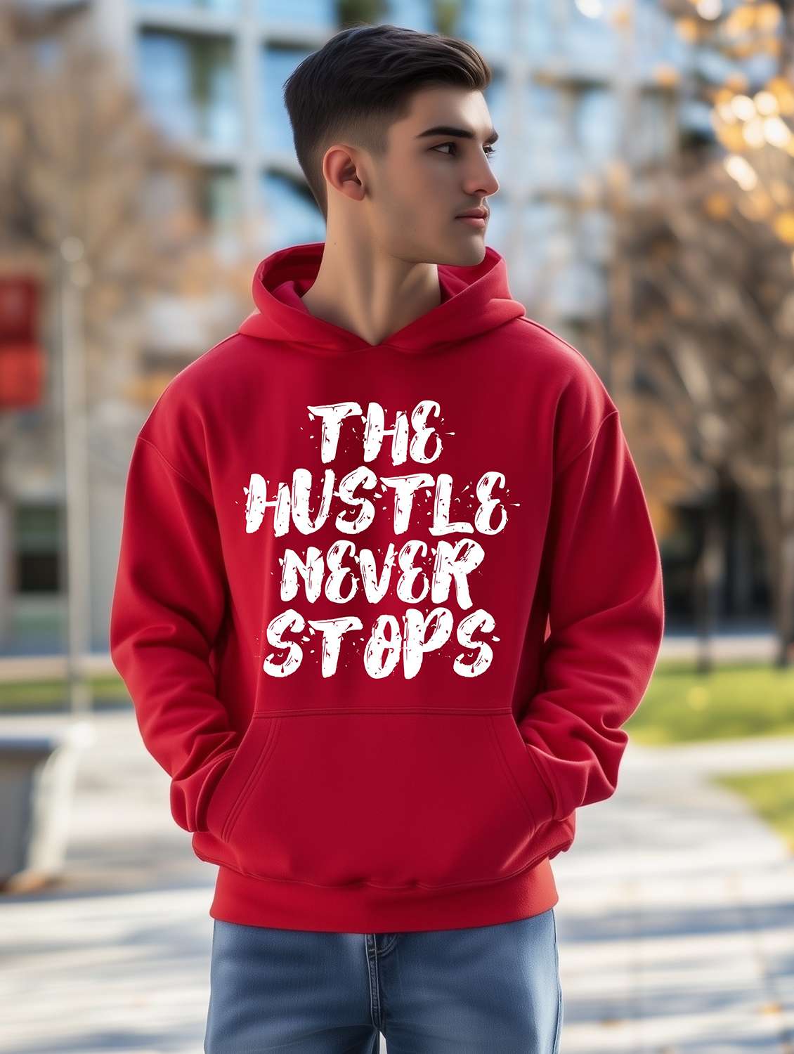 men typographic long sleeve regular fit sweatshirt