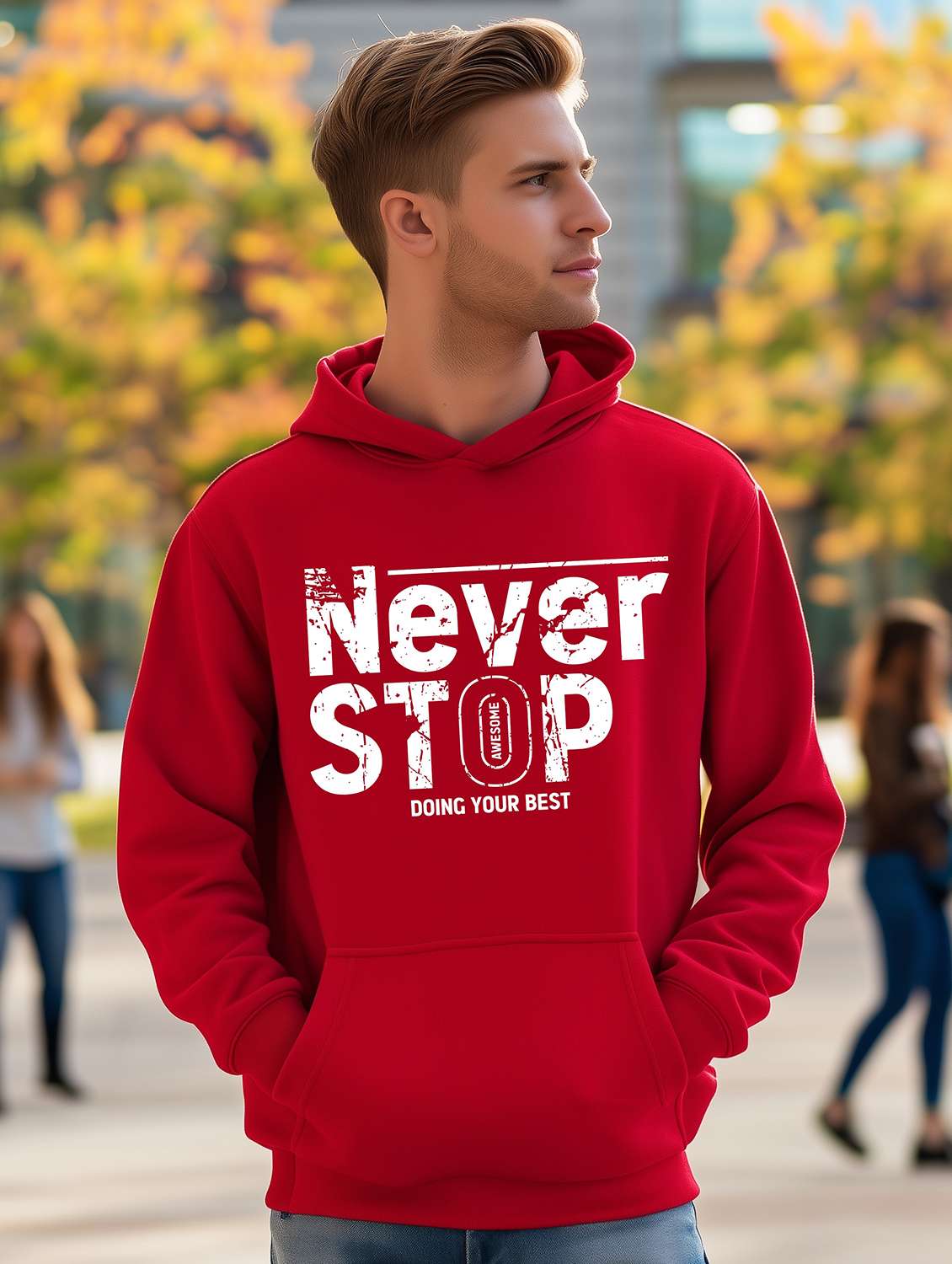 men typographic long sleeve regular fit sweatshirt