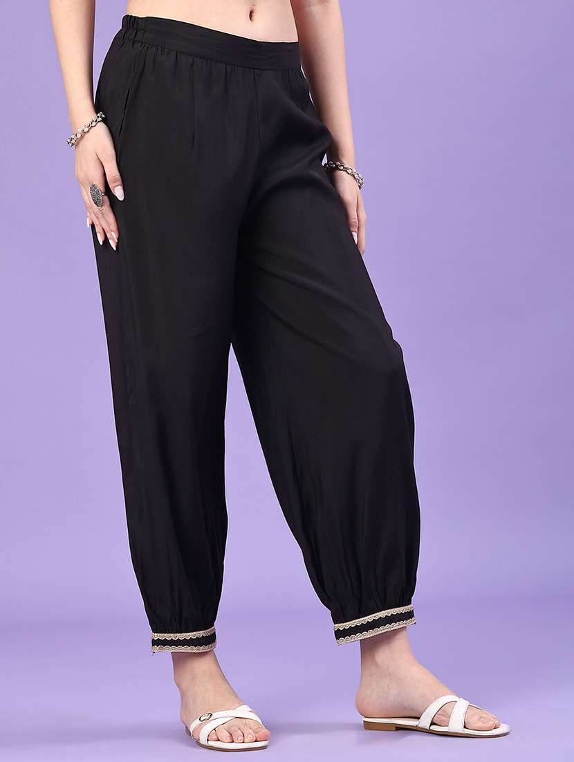 women solid mid rise salwar