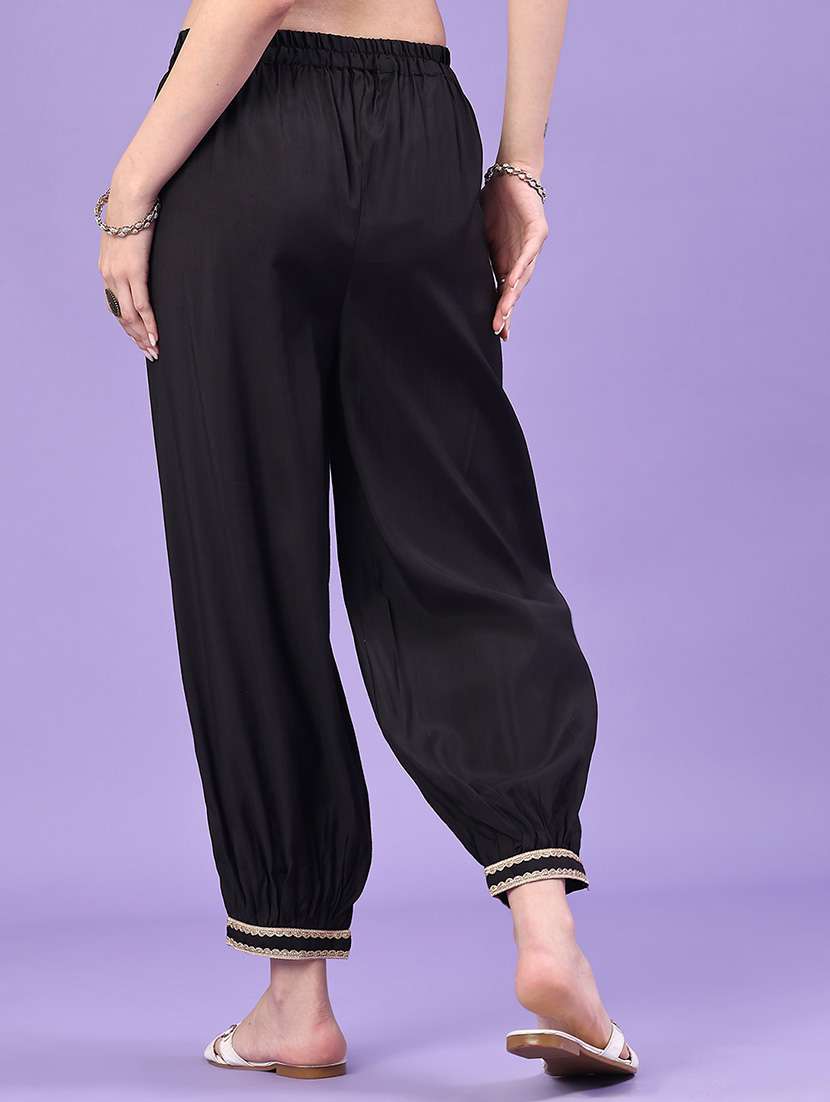 Women Solid Mid Rise Salwar - 22246327 -  Standard Image - 3