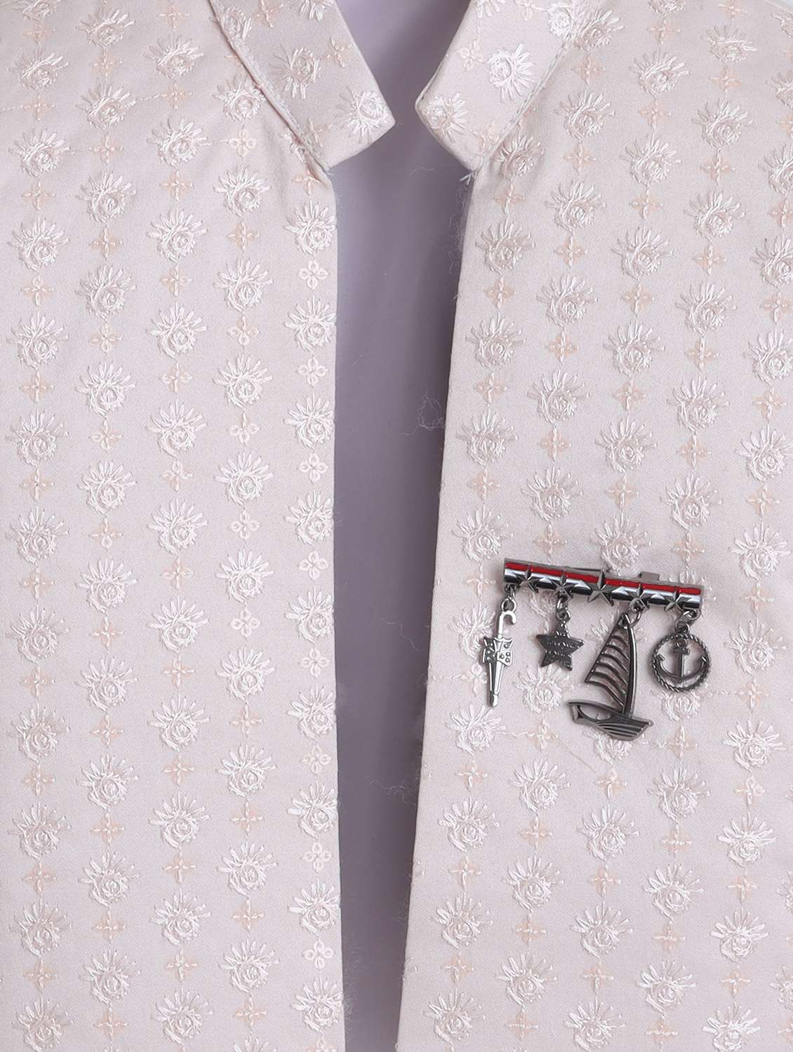 boys embroidered long sleeve sherwani set - 22246371 -  Standard Image - 5