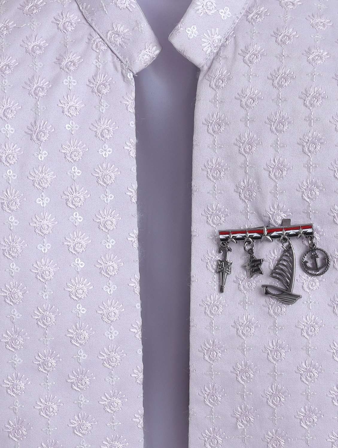 boys embroidered long sleeve sherwani set - 22246372 -  Standard Image - 5