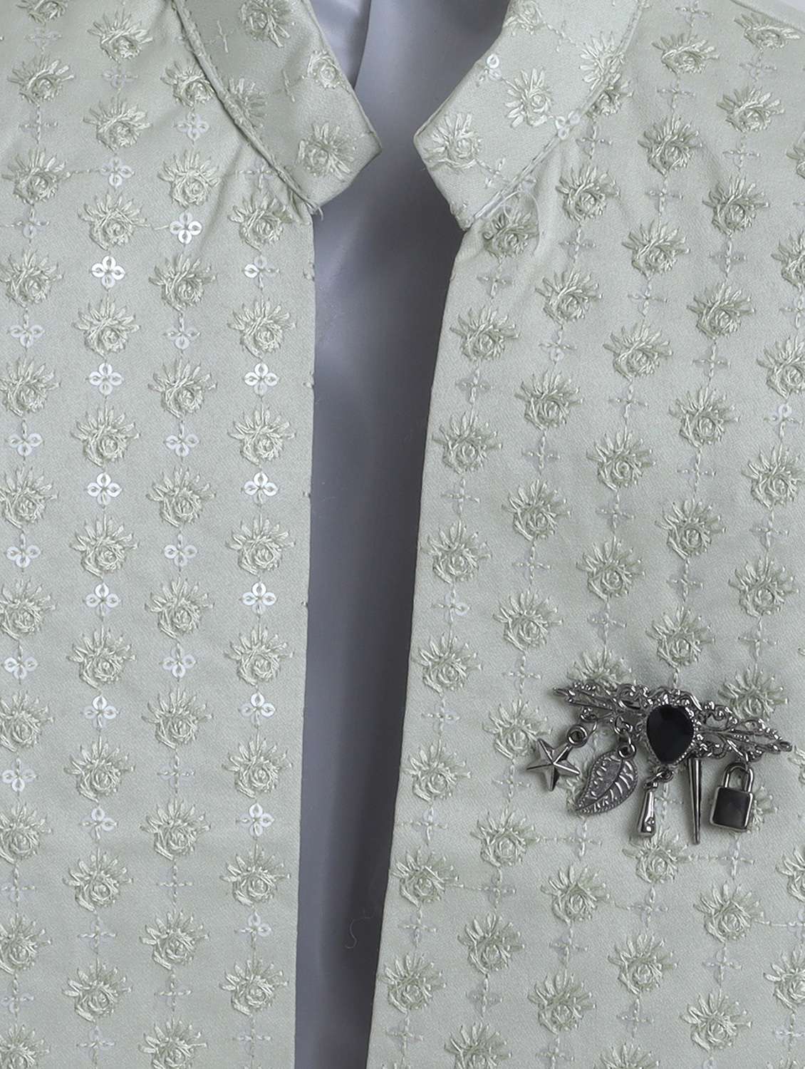 boys embroidered long sleeve sherwani set - 22246373 -  Standard Image - 5