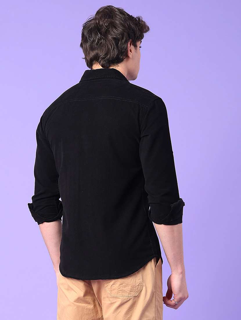 men solid collared long sleeve shirt - 22246383 -  Standard Image - 3