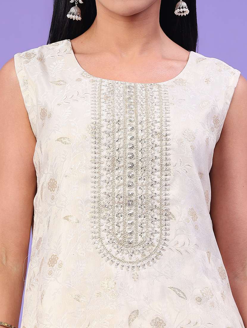 women embellished sleeveless straight kurta - 22246391 -  Standard Image - 5
