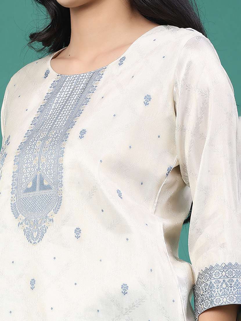 women printed three quarter sleeve kurta leggings set - 22246393 -  Standard Image - 5