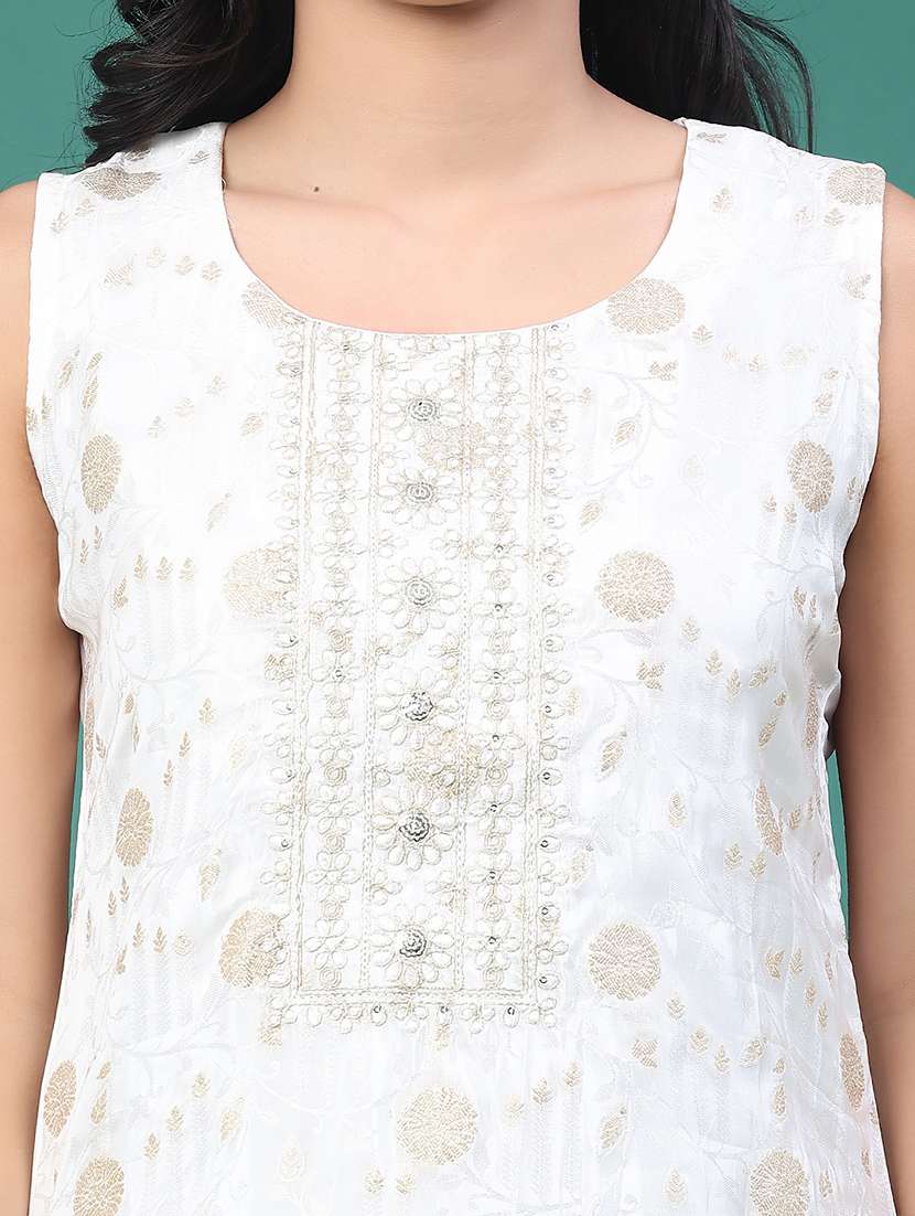 women printed sleeveless kurta leggings set - 22246401 -  Standard Image - 5