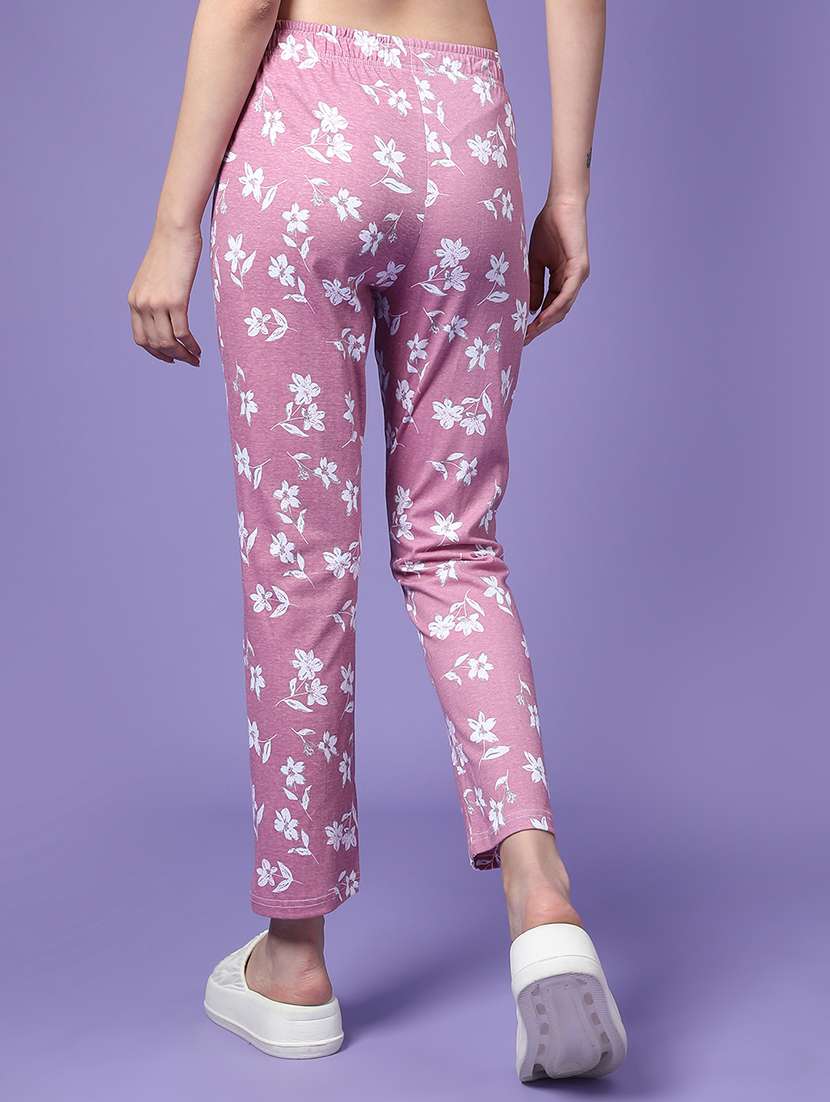 women printed mid rise lounge wear pajama - 22246411 -  Standard Image - 3
