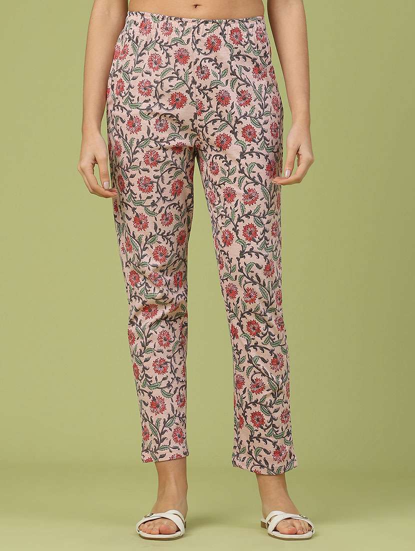 women printed mid rise pajama