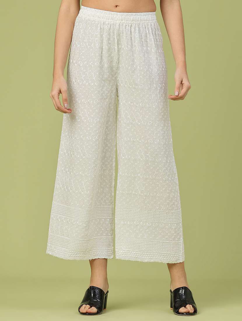 women solid with work mid rise flared palazzo