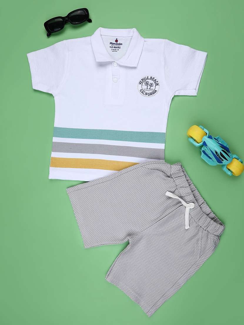 kids printed t-shirt and shorts set