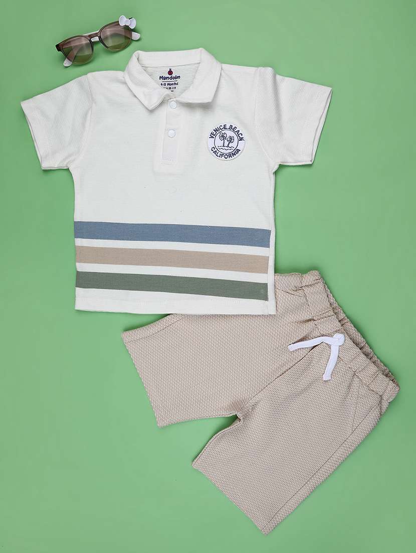 kids printed t-shirt and shorts set