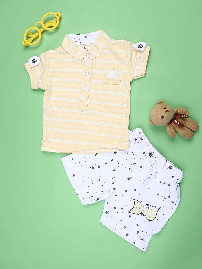 kids printed t-shirt and shorts set