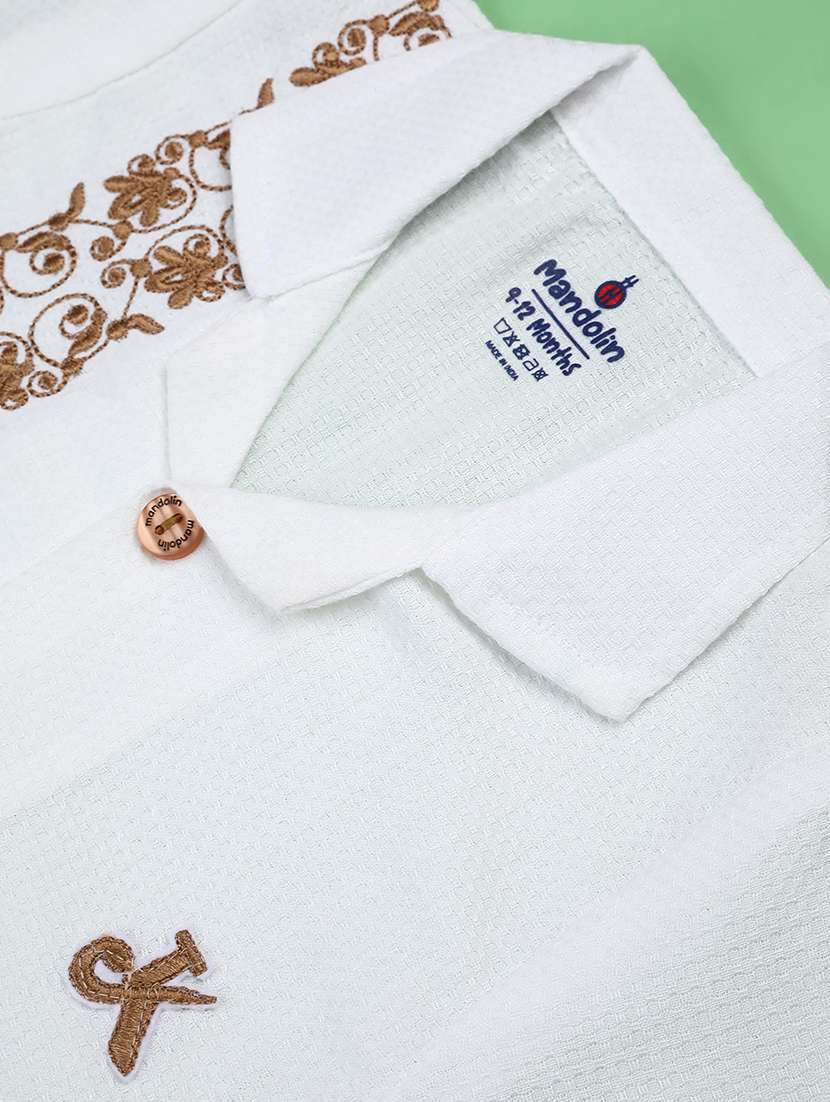 kids embroidered shirt and shorts co-ord set - 22246543 -  Standard Image - 5