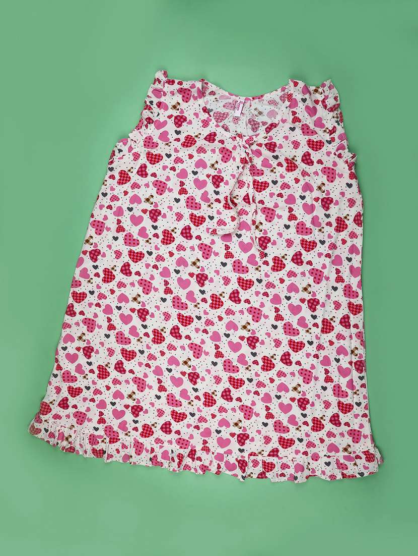 girls floral print sleeveless a-line dress