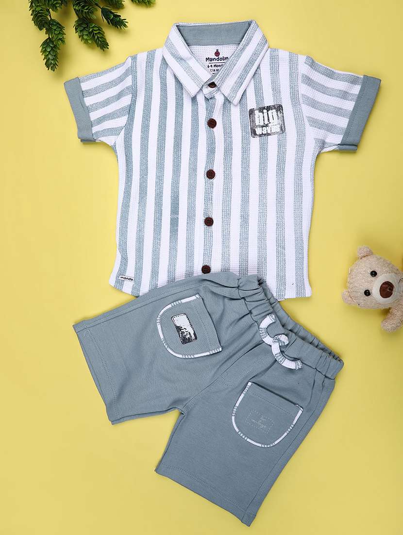 kids printed shirt and short set