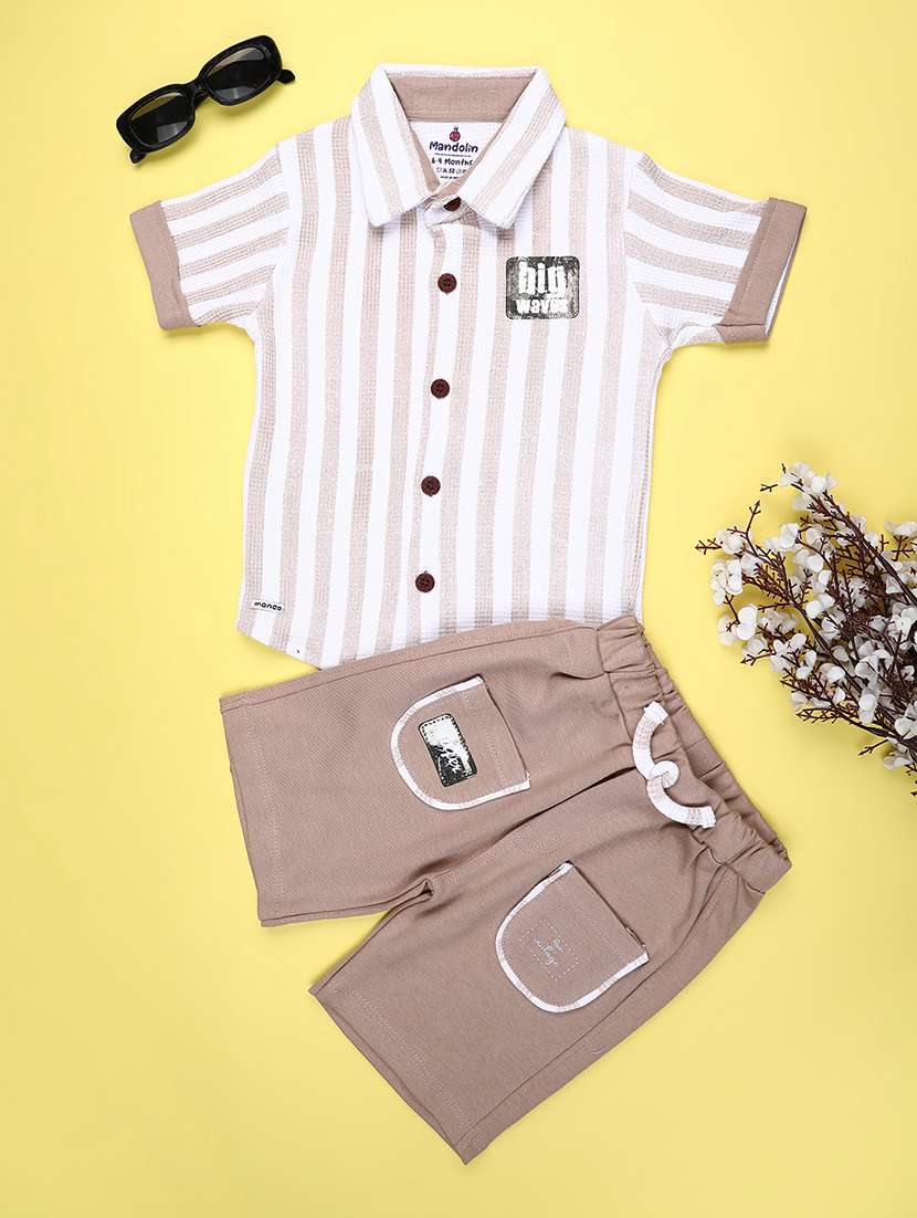 kids printed shirt and short set